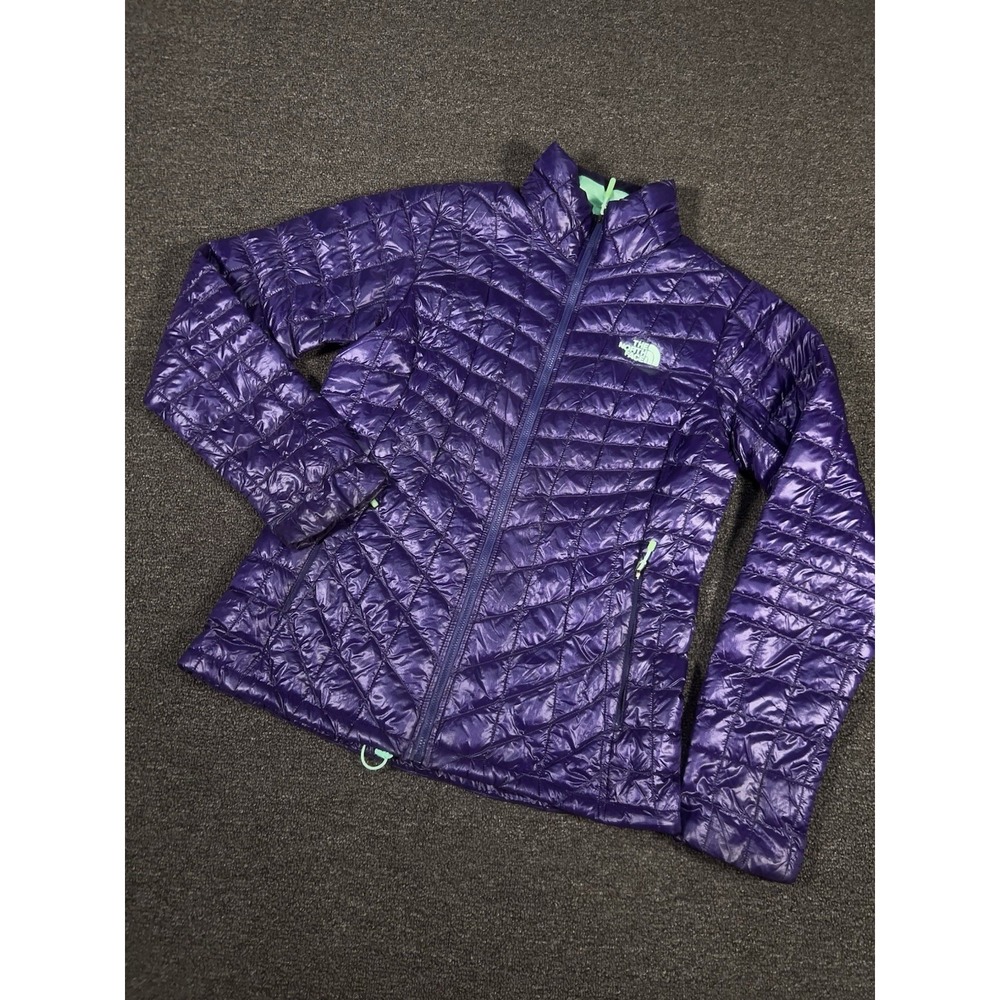 The North Face Jacket Women's Small Purple Thermoball Puffer Full Zip Gorpcore